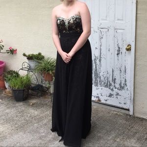 One By Eight Strapless Prom Dress